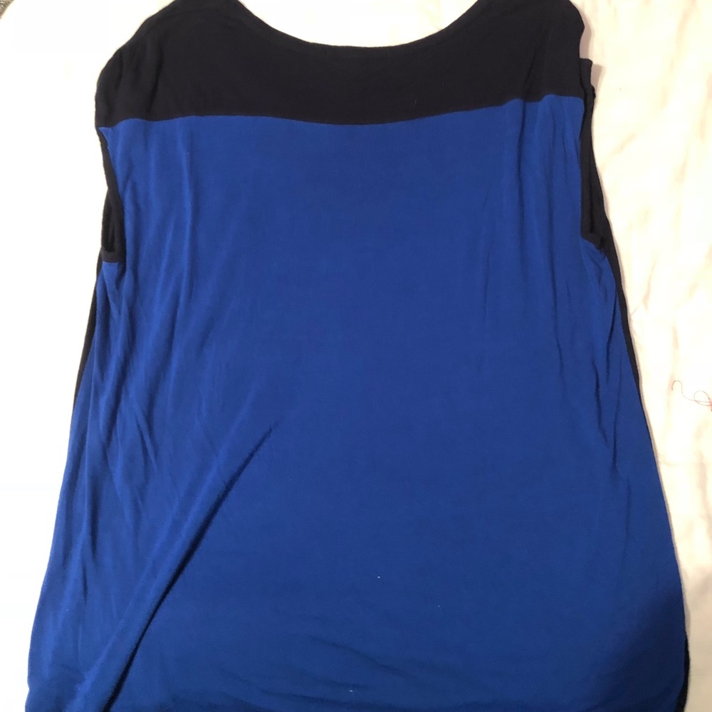 Two toned blouse with pocket detail